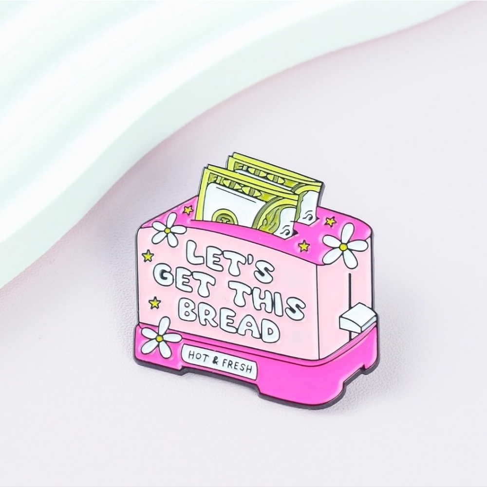 Pink Toaster Enamel Pin